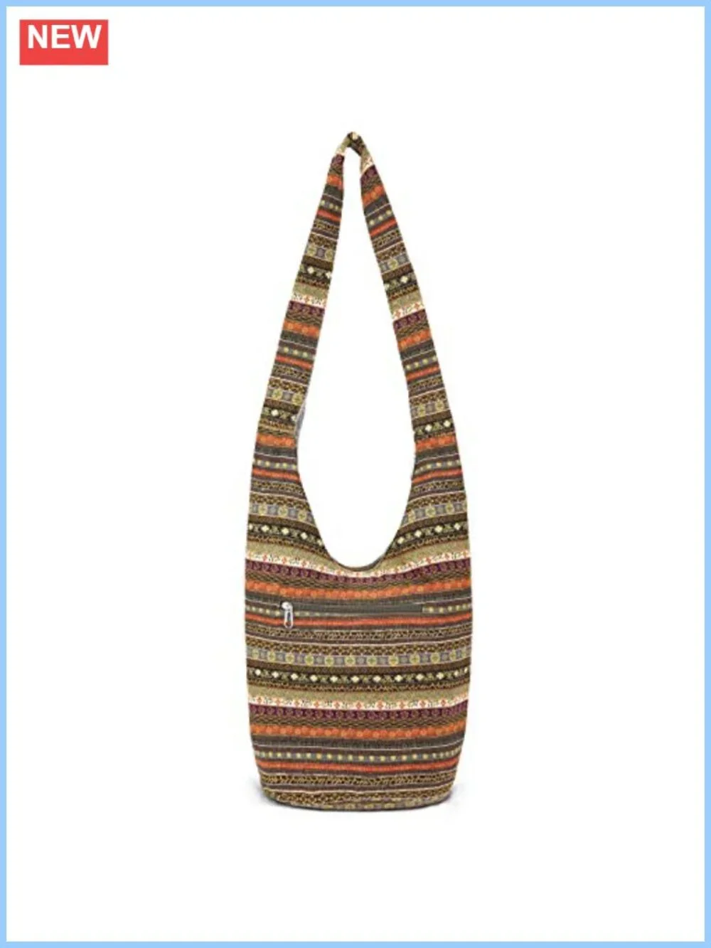 Large Canvas Bohemian Hobo Bag Animal Print Crossbody Shoulder Handbag